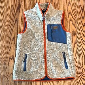 Eddie Bauer Fleece Vest with Blue and Orange Accents